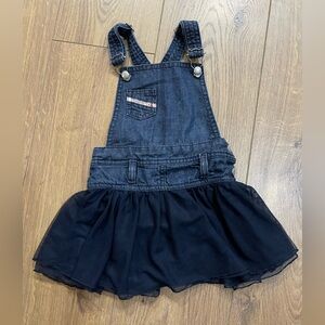Diesel Y2K Tulle Skirt Jean Overalls Infant Girl’s 24M Navy Blue